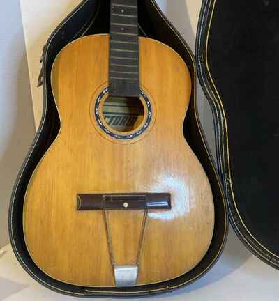 vintage Victoria Acoustic guitar With Case