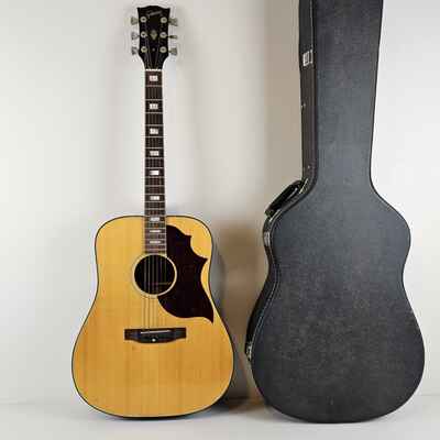 Vintage 1970s GIBSON SJ Deluxe Acoustic Guitar with Hard Case
