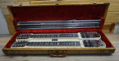 1956 Fender Dual 8 Professional Vintage Steel Guitar W / Case