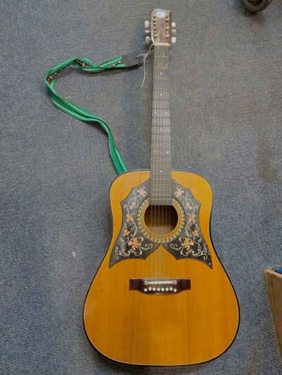 Vintage Kay Model K442 Guitar Floral Guard 1970s - Proceeds to Charity