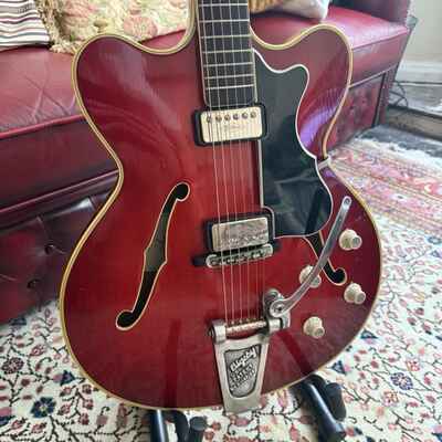 Hofner Verithin 1962 Bigsby Cherry Semi-Hollow Electric Guitar