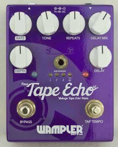 WAMPLER Faux Tape Echo v2 - Tap Tempo DELAY EFFECT Pedal