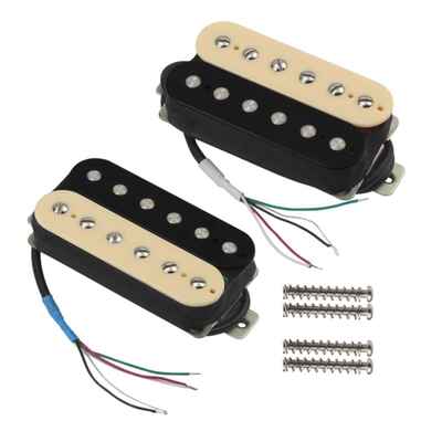 FLEOR Alnico 5 Guitar Pickup Double Coil Humbucker Pickups Neck and Bridge Se