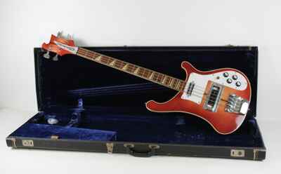 1973 Vintage Rickenbacker 4001 Checkboard Binding Fireglo  ~ Collector Grade ~