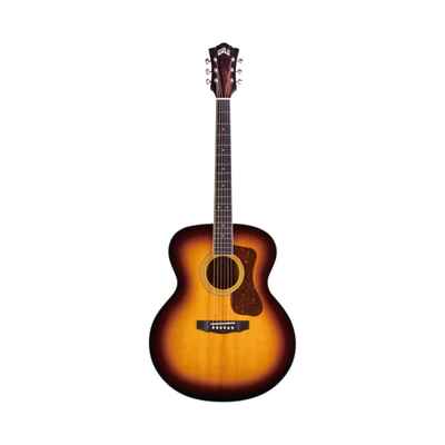 Guild Guitars F-250E Deluxe Maple ATB Acoustic Guitars, Antique Burst Jumbo A