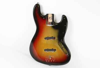 1974 Vintage Fender Jazz Bass Alder 3-Tone Sunburst BODY CBS Era 1970s USA