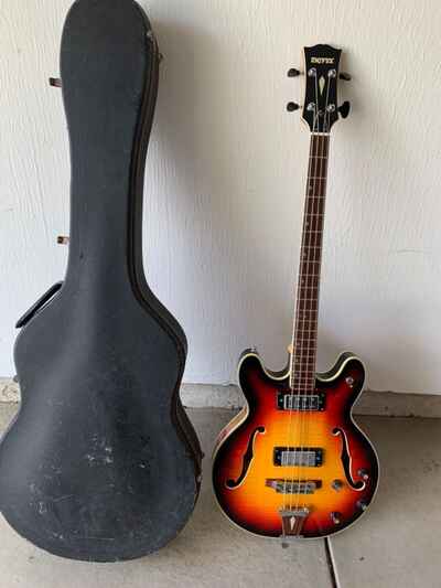 1970s Univox Coily 4 string Bass Guitar Vintage NOW U CAN HEAR IT