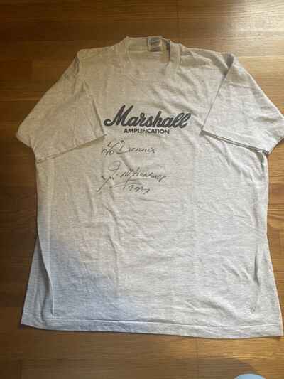 Jim Marshall Autographed Marshall Amp Signed T-Shirt 1997- Brand NEW