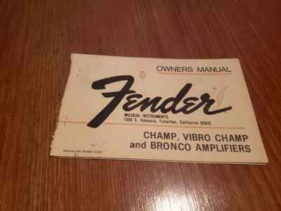 FENDER Champ Vibro Chamo, Bronco Amps.  1970