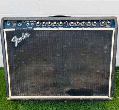 1979 Fender Super Twin 180W 2x12 Combo Guitar Amp