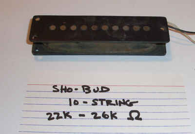 Sho-Bud Pedal Steel Guitar 22-26K Ohms Single Pole Pickup - 10 String Flat Mount