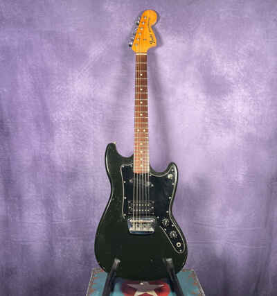 Fender Musicmaster 1977 Electric Guitar Black 70s Dimarzio Bridge Humbucker