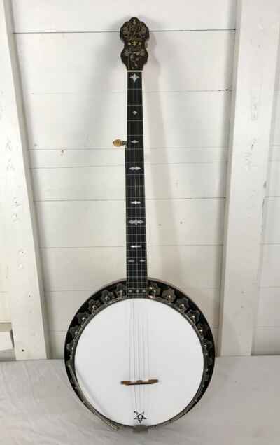 c. 1925 Bacon & Day Silver Bell # 1 Five-String Banjo w /  Vega Flange & Resonator