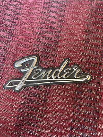 Fender Tail amp /  case logo 1963 Black / silver