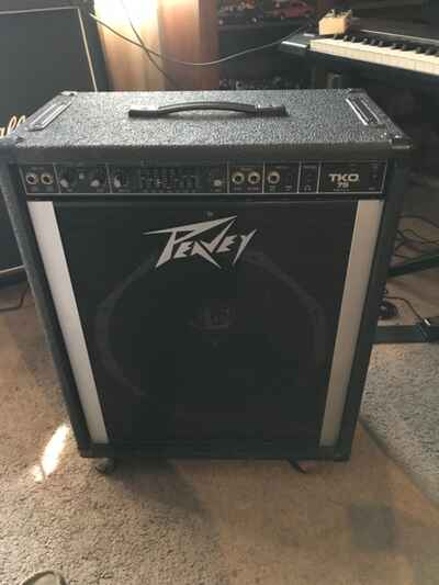 Peavey TKO 75 Solid State 75-Watt 1x15 Bass Combo Amp Vintage Sound!