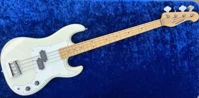 Vintage Applause Kaman4 String Bass With Original Case Ivory Color