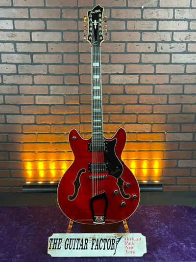 Hagstrom Viking Dlx 12 String Semi-Hollow Body Electric Guitar Wild Cherry Fi