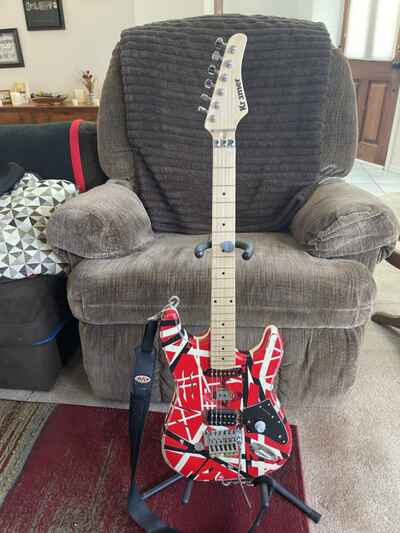 The 1983 Frankenstrat, Red, White And Black Stripes