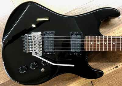 1984 Kramer American Series Pacer Carrera Gloss Black Finish Electric Guitar