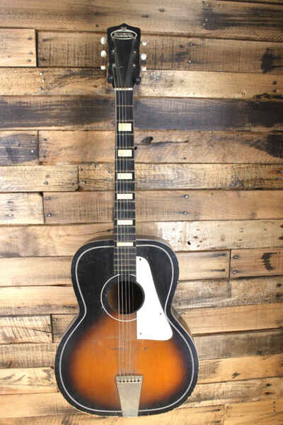 Repair Project Vintage TRUETONE L1461 Acoustic Guitar AS-IS R7820