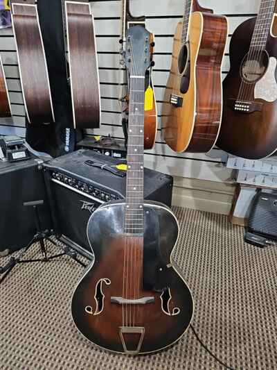 Antique Archtop Guitar, Unknown Brand, Harmony?