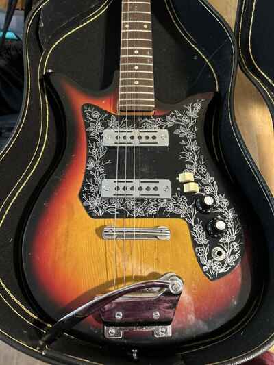 Vintage TEISCO Sunburst Electric Guitar