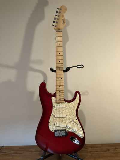 Fender Stratocaster Plus Deluxe Vintage Red Burst 1993 W / Fender Case Lace Pickup