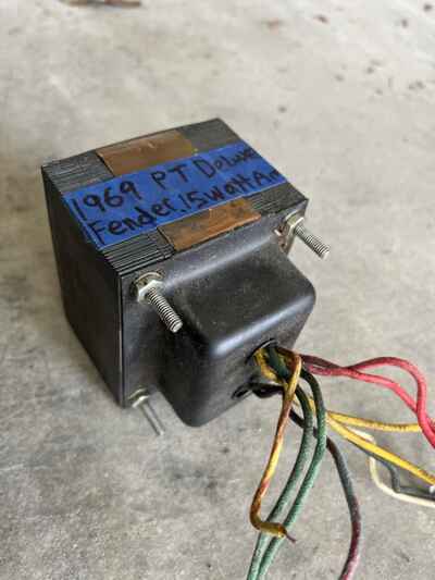 1969 PT FENDER DELUXE REVERB M025130 GUITAR AMP POWER TRANSFORMER 15 WAT WORKING
