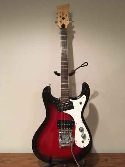 Vintage Mosrite Mach 1 Guitar Redburst w / Original Case Early 1970??s Ventures