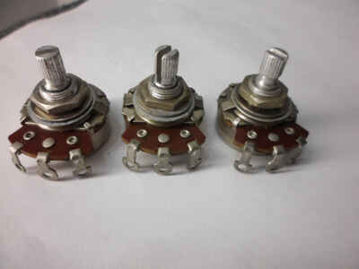 Vintage matched set of 1966 250K Stackpole Stratocaster pots