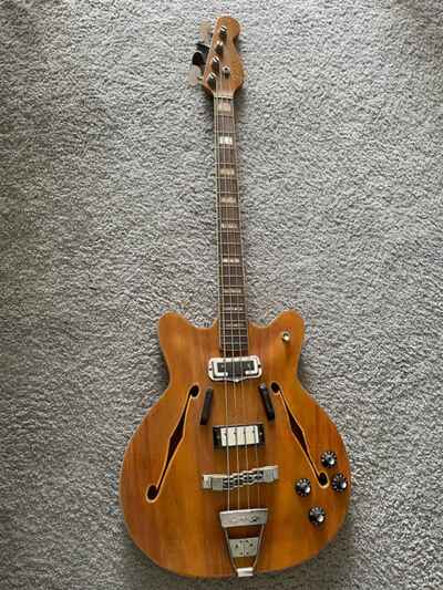 Vintage 1968 Fender Coronado Bass II Wildwood Natural