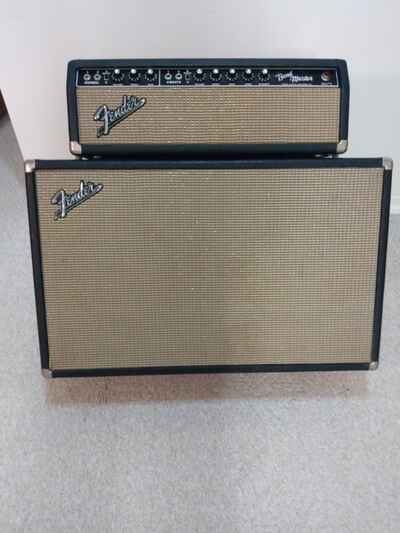Fender 1965 Bandmaster Blackface Pre-CBS PiggyBack Head & 2x12 Cabinet w / Covers