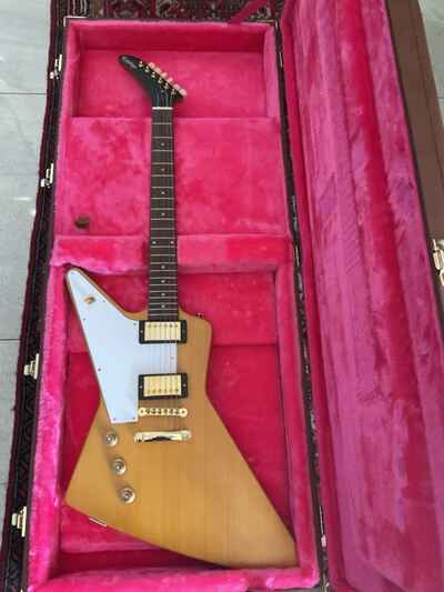 Epiphone 1958 Left Handed Korina Explorer White Pickguard inc Hard Case