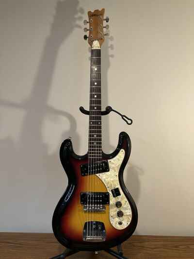 Vintage Aria Diamond Custom Hi Flier Sunburst Phase 1 Guitar Pearloid Univox