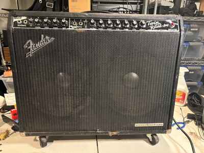 1966 Fender Twin Reverb Amp - Black Face Black cloth