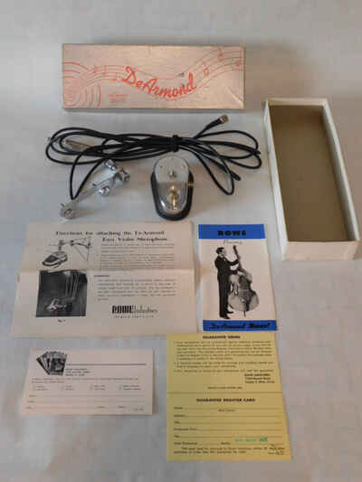 DeArmond 900 Bass Cello Violin Pickup + Clip + box Rowe USA