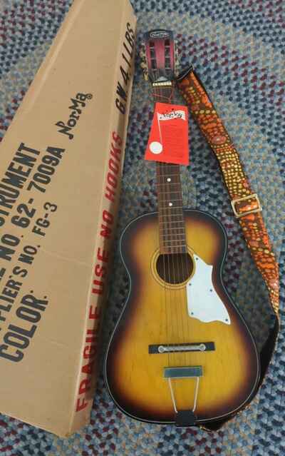 Holy Grail Vintage 1967 Norma 3 / 4 Parlor Guitar FG3 Reinforced Steel Neck RARE