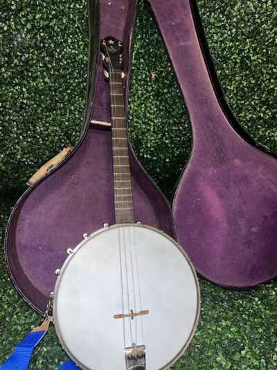 1920s Sterling TB Co, Regal  /  Slingerland Tenor Banjo Original Case Beautiful