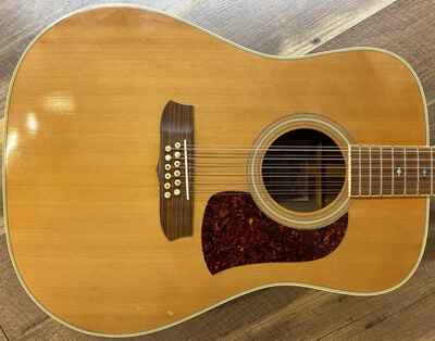 1978 Aria SW20T Made in Japan Natural Gloss Finish 12-String Acoustic Guitar