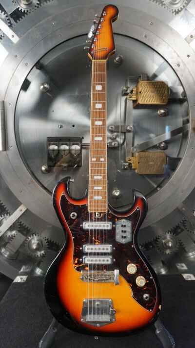 Telestar Teisco 5003 1960s - Sunburst w /  Chipboard Case