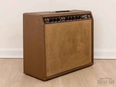 1963 Fender Vibrolux Brown Panel Vintage Pre-CBS Tube Amp 1x12 Combo, 6G11-A
