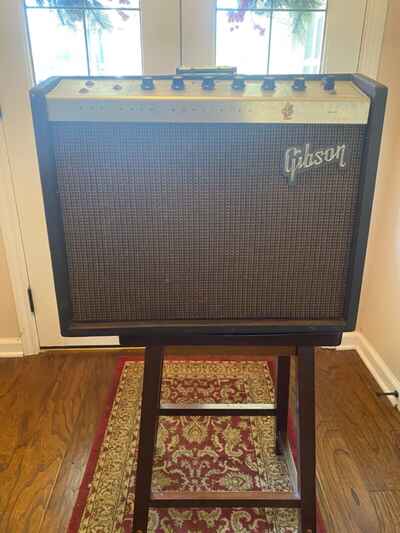 Gibson GA-18T Guitar Amp.  Built in 1962-63.  Original wood footswitch