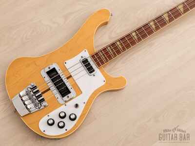 1974 Rickenbacker 4001 Vintage Electric Bass Mapleglo, 100% Original w /  Case