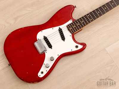 1963 Fender Duo Sonic Vintage Short Scale Guitar w /  Mahogany Body, 100% Original