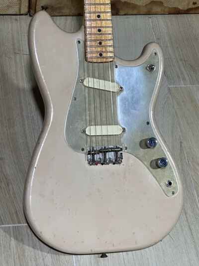 1957 Fender Duo Sonic very cool Desert Sand w / a Goldgard & figured maple neck.