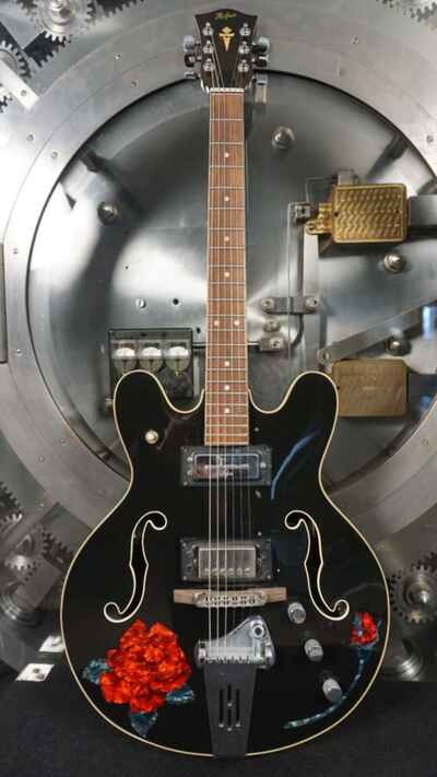 Hofner Red Rose Semi-Hollow Electric - Black Germany