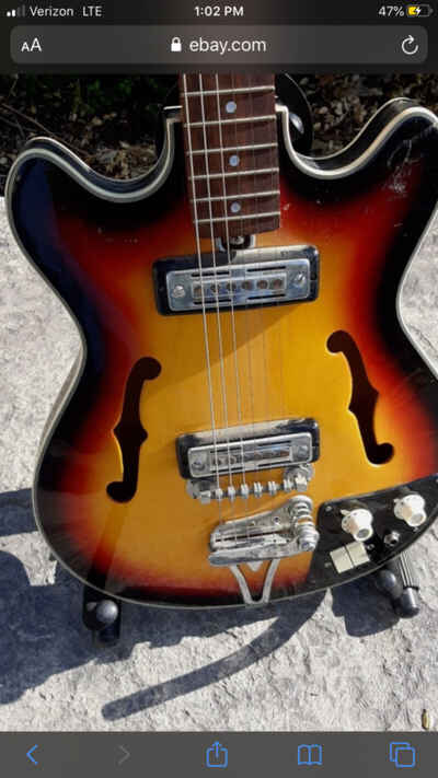 teisco electric guitar Del Rey Sounds Good MIJ MADE IN JAPAN 1960 to 1970