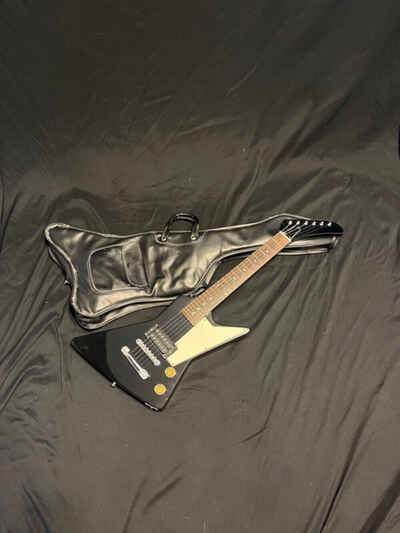 Vintage Phased Systems D-Mini Series III Explorer Guitar- Black W / Original Case