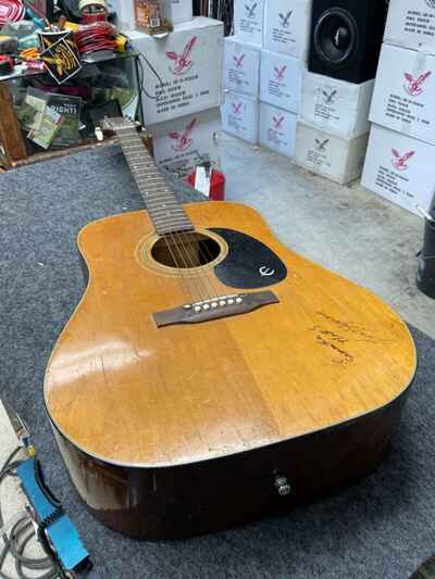 Used Epiphone FT 140 Natural Acoustic Guitar