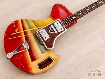 1960s Wandré Rock Oval Vintage Aluminum Neck Guitar w /  Case, Italy